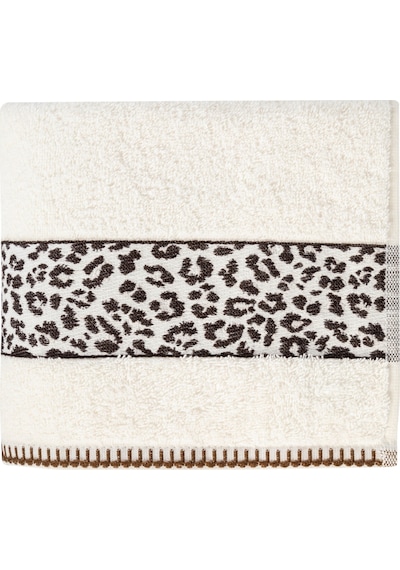 Mudo Home Penelope Leopar Yüz Havlusu 50x80 Beyaz
