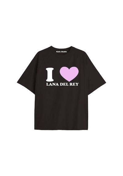 Kalic Studio Lana Del Rey Oversize T-shirt Kod37 Siyah-37