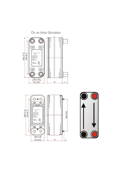 Mıt Mb-01 Lehimli Tip Plakalı Isı Eşanjör (24 Plakalı)