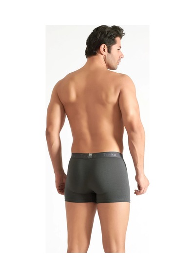 Hepsine Rakip 5 Li Tutku Pamuklu Likralı Elastan Erkek Boxer 0114 Füme