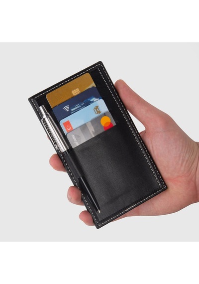 2K S.deri Kartlık Cüzdan Siyah Wallet And Card Holder Vegan 9x15,5 Cm. Black Siyah