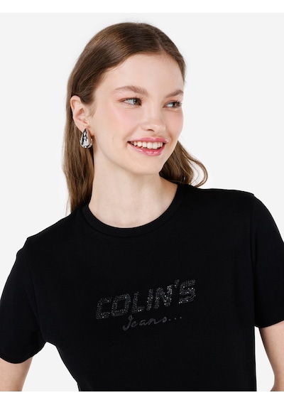 Colin's Colins Siyah Kadın Tshirt K.kol Cl1068730 Q1.v1 Blk Siyah