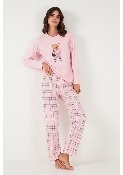 Lela Bayan Pijama Takımı 65723313 Pudra Pudra