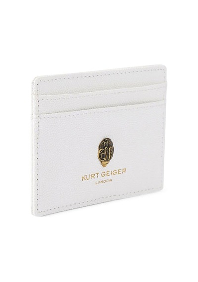 Kurt Geiger Shoreditch Deri Kartlık 10x7 Cm, Ince Ve Şık Tasarımlı 4 Kart Gözlü Model Beyaz