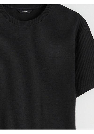 Lc Waikiki Lc Waıkıkı Siyah Oversize Fit Erkek Tişört