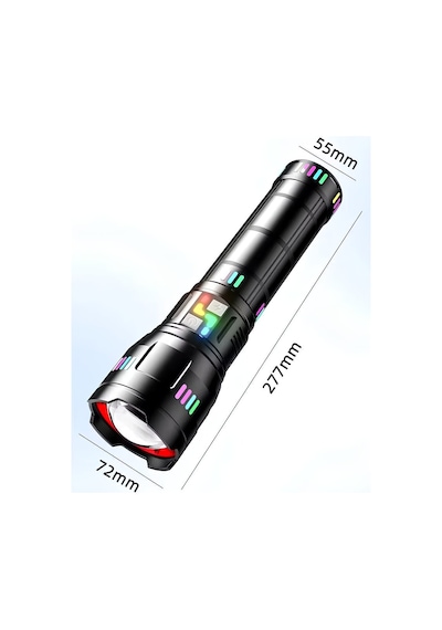 Farissu Q-max Ps3900 11000 Lümen 110w Zoomlu Şarjlı El Feneri 27.200 Mah Powerbank Özellikli Profesyonel Işık Gücü Beyaz