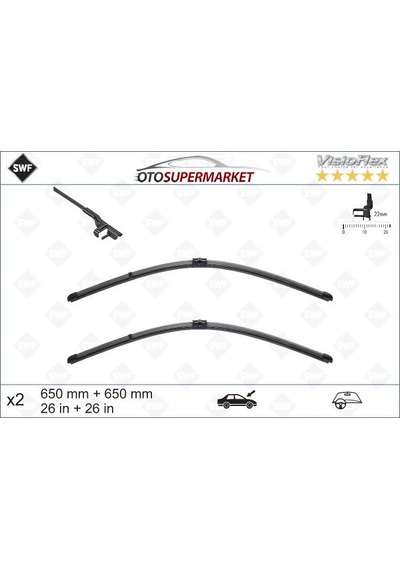 Mercedes E Serisi 211 Kasa Ön Silecek Seti 2002-2009 Swf