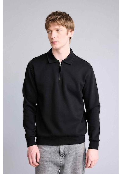 Defacto Kalın Kumaş Sweatshirt H1833ax26spbk81 Siyah-bk81