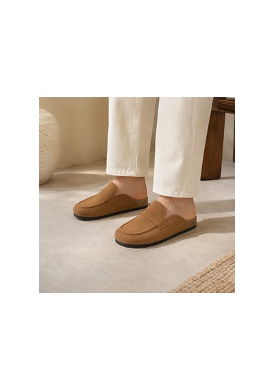 Dad Wolf Dadwolf Naples Wrapped 1029675 Loafer Terlik Mantar Taban Hafif Kaymaz Rahat Arkası Açık Günlük Mako Çok Renkli