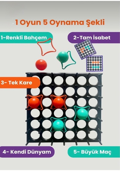 19 Parçalı Pinponix 2 Tek Oyun 5 Farklı Oynama Şekilli 2 Kişilik Eğitici Stratejik Aile Kutu Oyunu