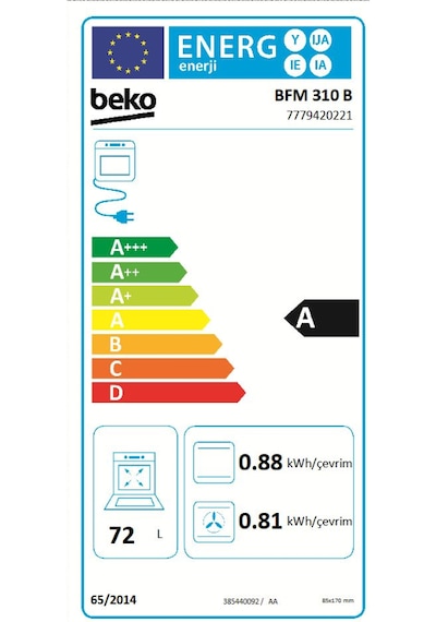 Beko BFM 310 I 72 LT Ankastre Fırın Inox