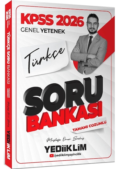 Yediiklim Yayınları 2026 Kpss Genel Yetenek Türkçe Tamamı Çözümlü Soru Bankası