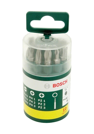 Bosch Vidalama Ucu Seti 10 Parça (PH+PZ+S)