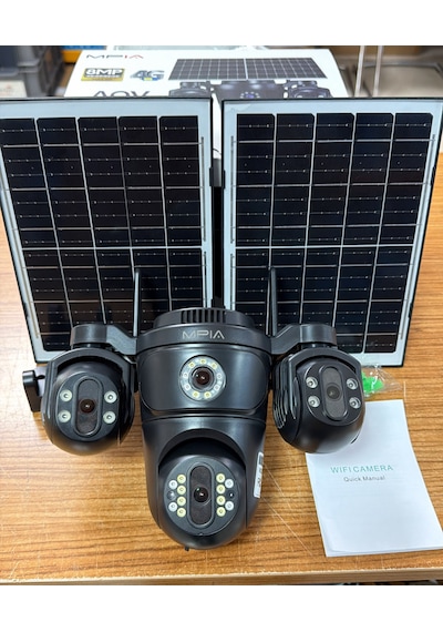 Vkam Reina 4 Kameralı 4g Çift Solar Panel Aov Gece Görüş Sesli Konuşma 1 Yıl İnternet