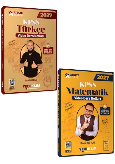 Yediiklim 2027 Kpss Atölye Serisi Genel Yetenek Türkçe Ve Matematik Video Ders Notları 2 Li Set