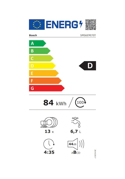 Bosch SMS6EMI70T 8 Programlı 13 Kişilik Bulaşık Makinesi