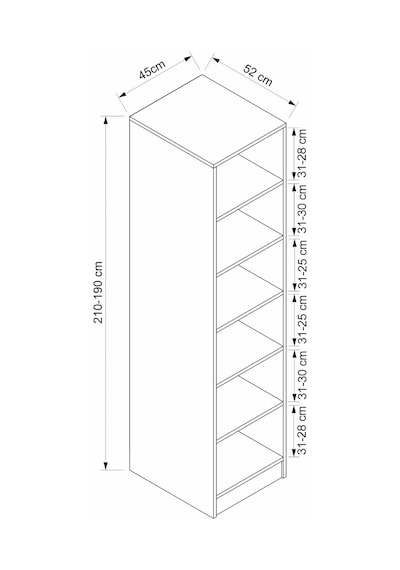 Minar Kale 1 Kapaklı Dolap Plus 210cm - Kumtaşı/dore - Raflı Çok Renkli