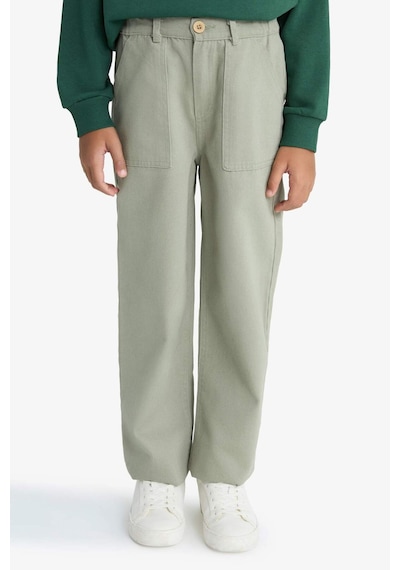 Defacto Erkek Çocuk Loose Fit Standart Paça Gabardin Pantolon F2478a825aukh400 Haki