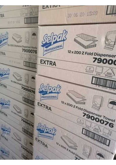 Selpak Professional Selpak Extra Z Katlama Katlı Kat Dispenser Havlu 2400 Adet
