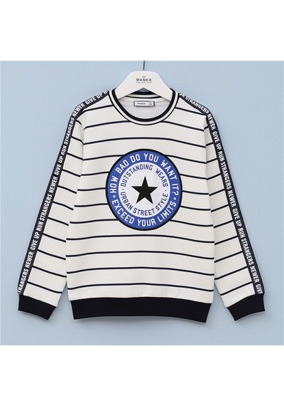 Wanex Erkek Çocuk Uzun Kol Kalın Sweatshirt - 15720 Lacivert
