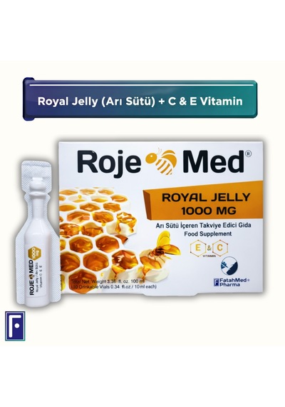 Roje Med Royal Jelly Arı Sütü İçeren Takviye Edici Gıda 1000 Mg 10 x 10 Flakon