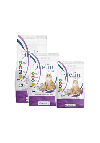 Felin Lavantalı Bentonit Topaklaşan Kedi Kumu 5 L