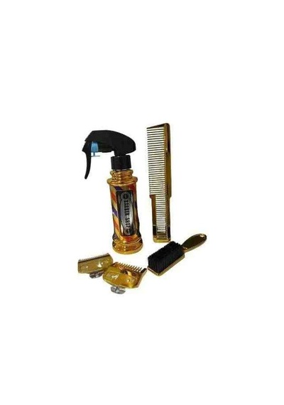 Smp Berber Gold Set 5'li Set Kokusuz Plastik Tarak Suluk Ve Fırça İle Etkili Saç Bakımı