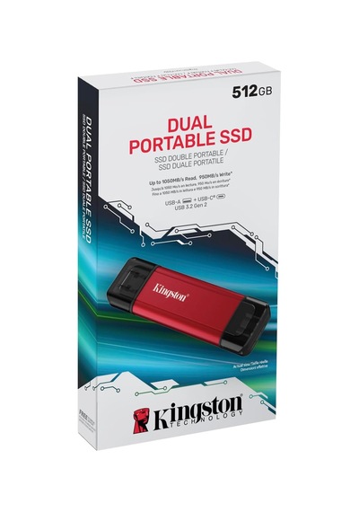512gb Dual Usb-a/c Portable Ssd, Up To 1050mb/s Usb 3.2 Gen 2 Spsd/512gb