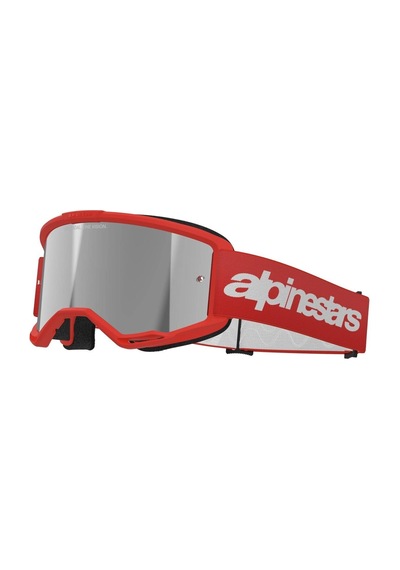 Alpinestars Vision 3 Wordmark Goggle Kross Gözlüğü Kırmızı Gümüş