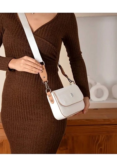 Just Polo Kadın Günlük Su Geçirmez Şık El & Omuz Çantası Shoulder Bag Beyaz
