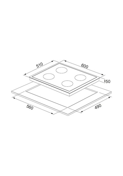 Alveus GLS 640 - Bindesit Siyah Ankastre Set