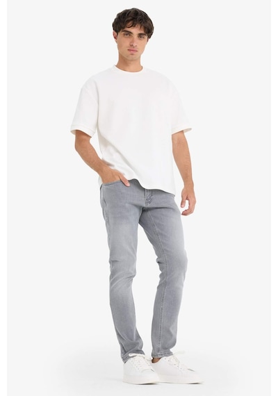 Defacto Pedro Slim Fit Dar Kalıp Normal Bel Dar Paça Jean Pantolon D0027ax25aunm55 Gri