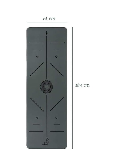 Focus Serisi Gri 4.1 Mm Doğal Kauçuk Kaydırmaz Yoga Matı Diğer