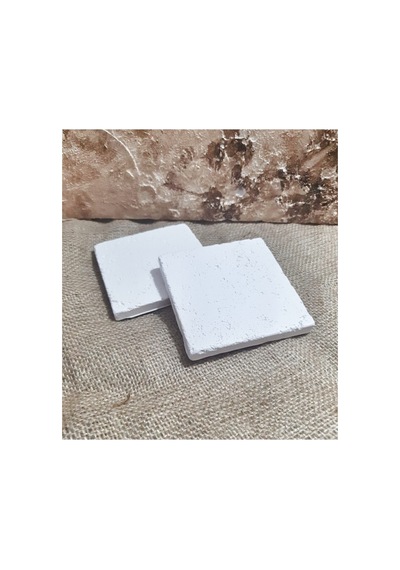 El Yapımı Dekoratif Beton Bardak Altlığı,beyaz Beton Bardak Altlığı 2 Li Set. Diğer