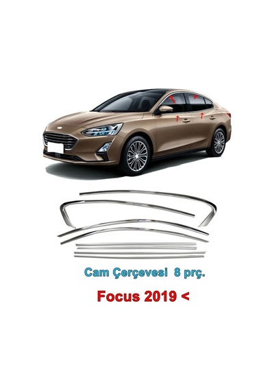 Focus 5 Cam Çerçevesi Nikelajı Sedan Komple 2019 Sonrası 8 Parça N11.2841
