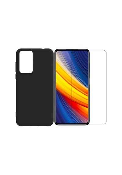 Xiaomi Poco X3 Gt Uyumlu Kılıf Esnek Silikon Telefon Kılıfı Ve Temperli Cam Ekran Koruyucu