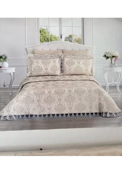 Cekihome Şönil 3 Parça Çift Kişilik 255x265 Cm Lüx Yatak Örtüsü Seti Çeyizlik Yatak Takımı Çok Renkli
