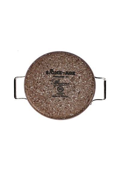 Brioni Stone-age Terra 24 Cm Çizilmez Yanmaz Yapışmaz İndüksiyonlu Derin Tencere Kahverengi