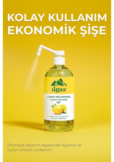 Ilgaz Limon Kolonyası Pompalı 750 ML