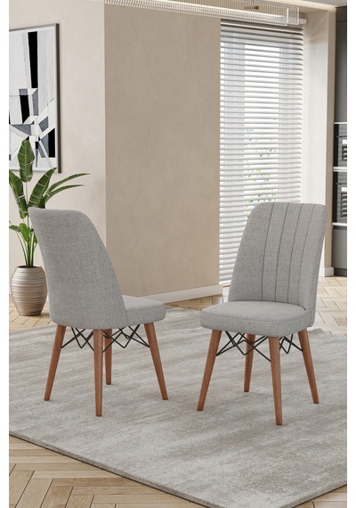80x170cm Mutfak Masası Takımı 4 Kişilik Açılır Masa Sandalye Takımı -yemek Odası-mdf Ceviz - Gri