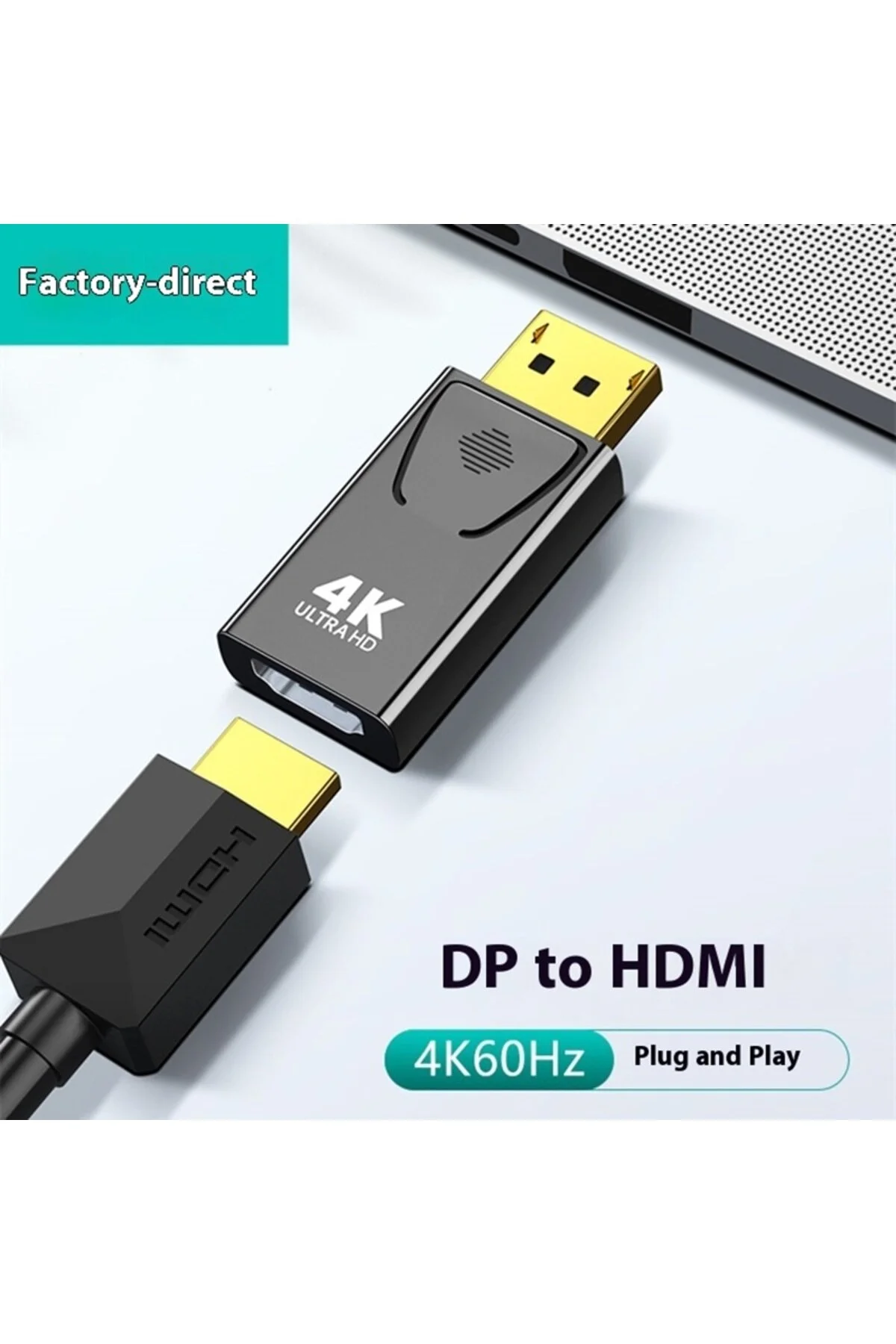 4k Ultra Hd 30 60hz Hdmi Dişi To Dp Erkek Adaptör Displayport To Hdmı Adaptor Çevirici Dönüştürücü