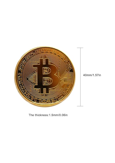 A Kalite Bitcoin Sanal Paranın Madeni Anı Hediyelik Metal Para Yuvarlak Coin