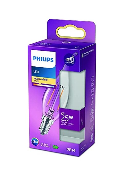Philips Led Classic 25w Ba35 E14 Ww Cl Dim Edilmez Sarı Işık Filament Ampul