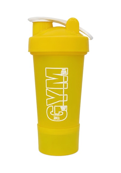 Gym Smart Shaker 550 Ml Ölçekli Ve Sızdırmaz Kapaklı Saklama Hazneli Protein Shaker Şeffaf
