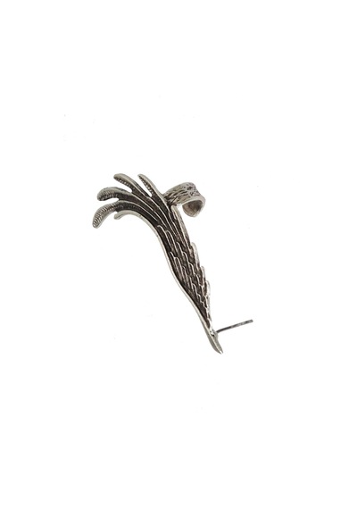 Kadın Antik Gümüş Kaplama Çivili Ve Sıkıştırmalı Model Ear Cuff Sol Kulak Melek Kanadı Küpe Gümüş