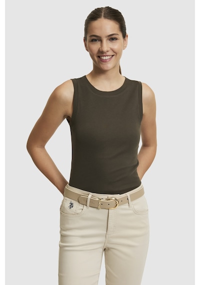 U.s. Polo Assn. Kadın Koyu Haki Tişört Basic 50323534-vr111