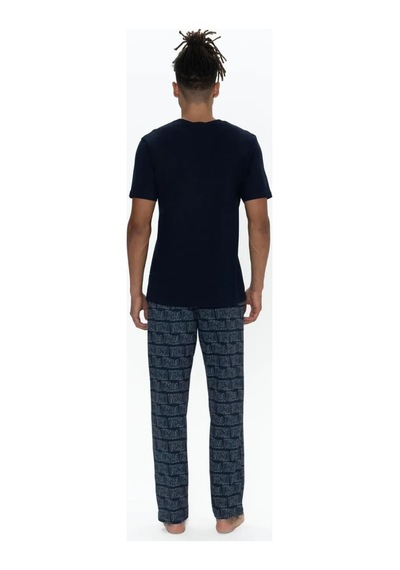 U.s. Polo Assn. Erkek 3'lü %100 Pamuk Pijama Takımı Lacivert M