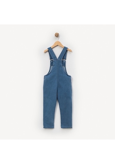 Erkek Çocuk 4-7 Yaş Basic Kot Salopet 7545 Açık Mavi