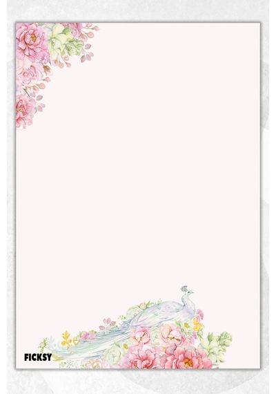 A5 Çiçek Bloknot Çizgisiz Defter - 50 Yaprak - Memopad - Notepad - Not Defteri - Not Kağıdı - 1256 Çok Renkli