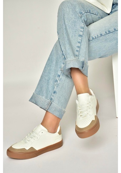 Fox Shoes Y973890109 Beyaz/vizon Spor Ayakkabı Sneakers Beyaz - Vizon